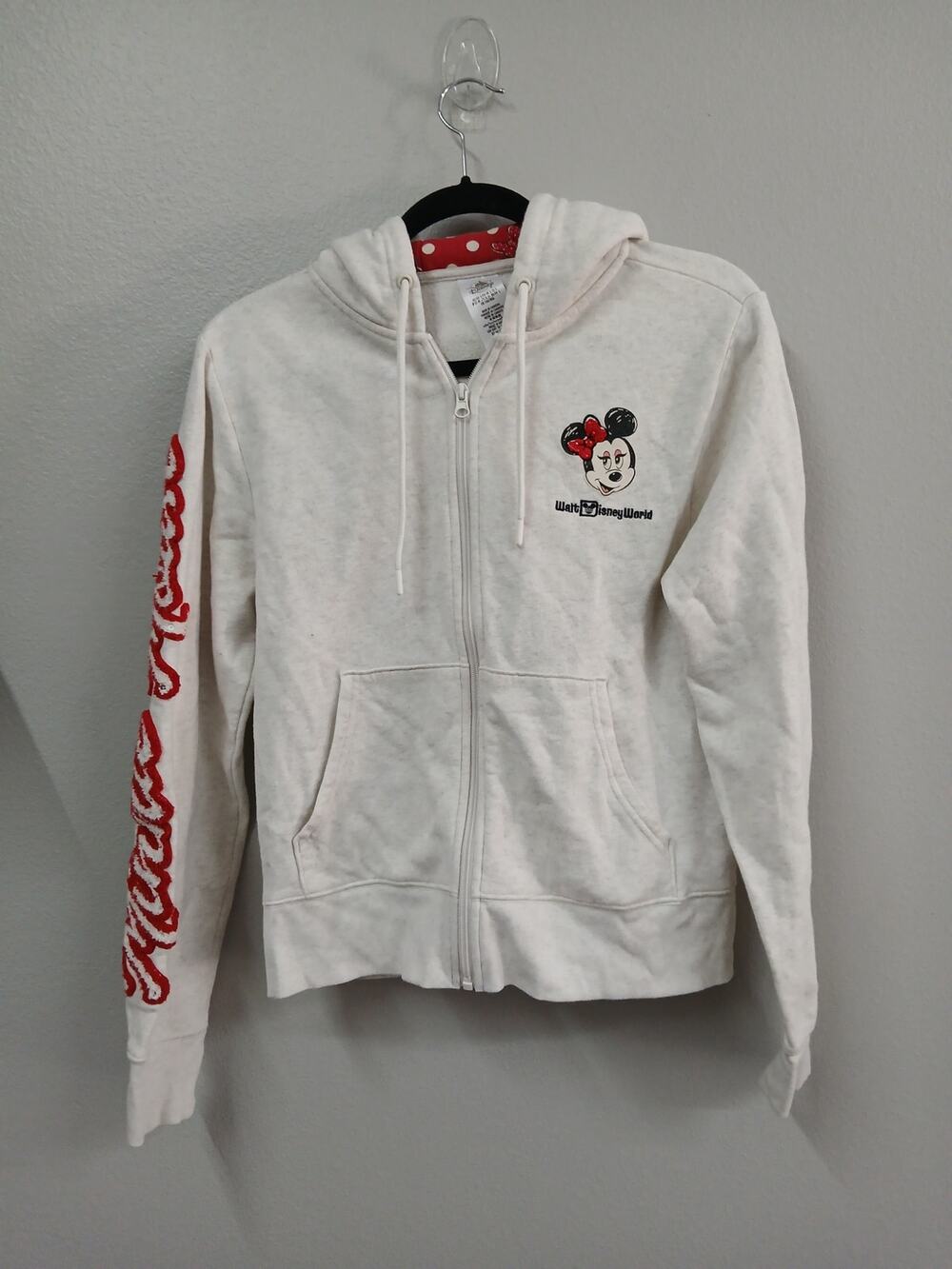 Walt Disney World Minnie Mouse zip-up hoodie womens small